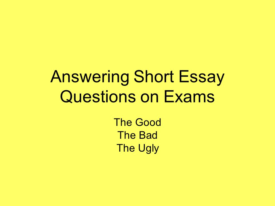 Exams good or bad essay gst